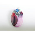 Hot Sale Multi-Color Precius Gemstone Agate Crystal Pendentif Collier Charms